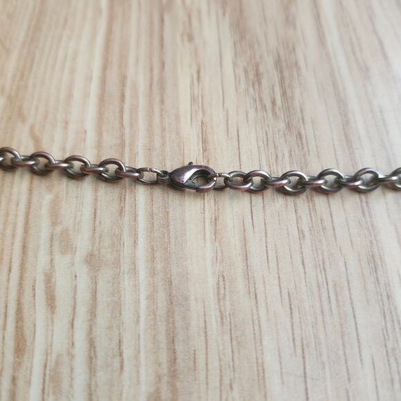 Gold Tone Open Circle Link Chain Statement Necklace 36" Opera Length Geometric - Picture 3 of 8